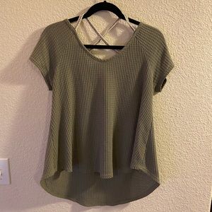 Navy Green Women’s Top